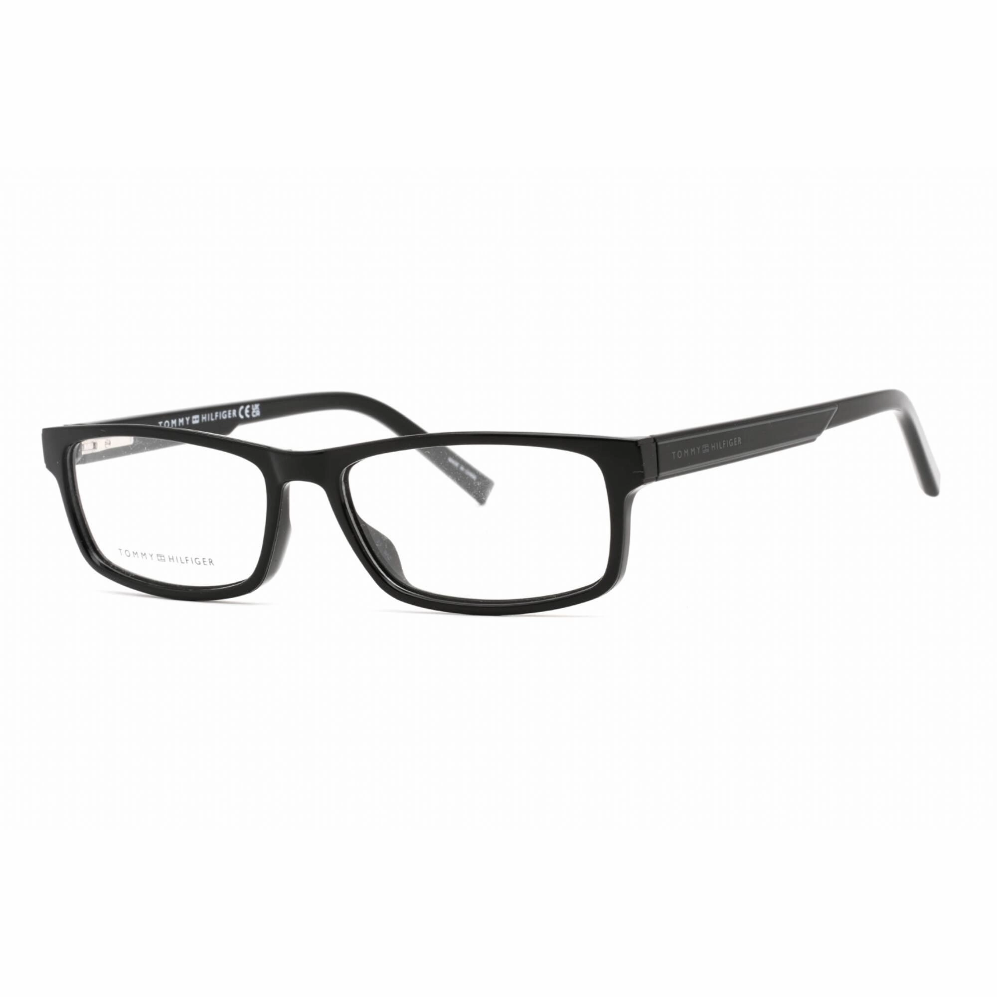 Tommy Hilfiger Men's Eyeglasses - Black Rectangular Frame Clear Lens | TH 1999 0807 00