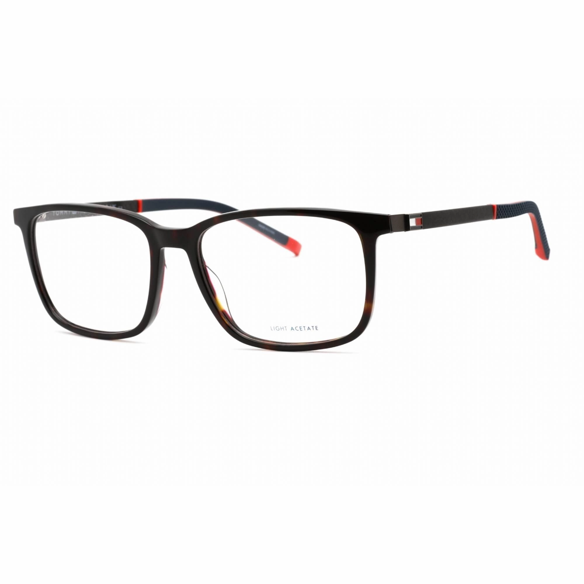 Tommy Hilfiger Men's Eyeglasses - Havana Plastic Rectangular Frame | TH 1916 0086 00