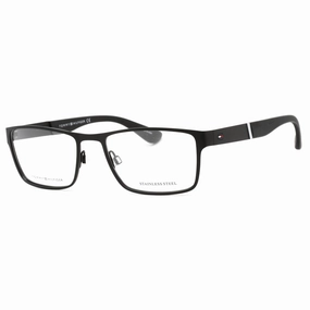 Tommy Hilfiger Men's Eyeglasses - Matte Black Rectangular Frame | Th 1543 0003 00
