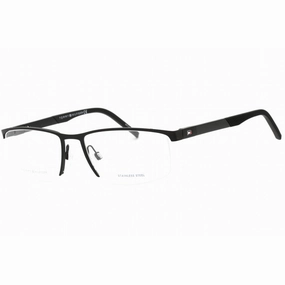 Tommy Hilfiger Men's Eyeglasses - Matte Black Rectangular Frame | TH 1640 0003 00