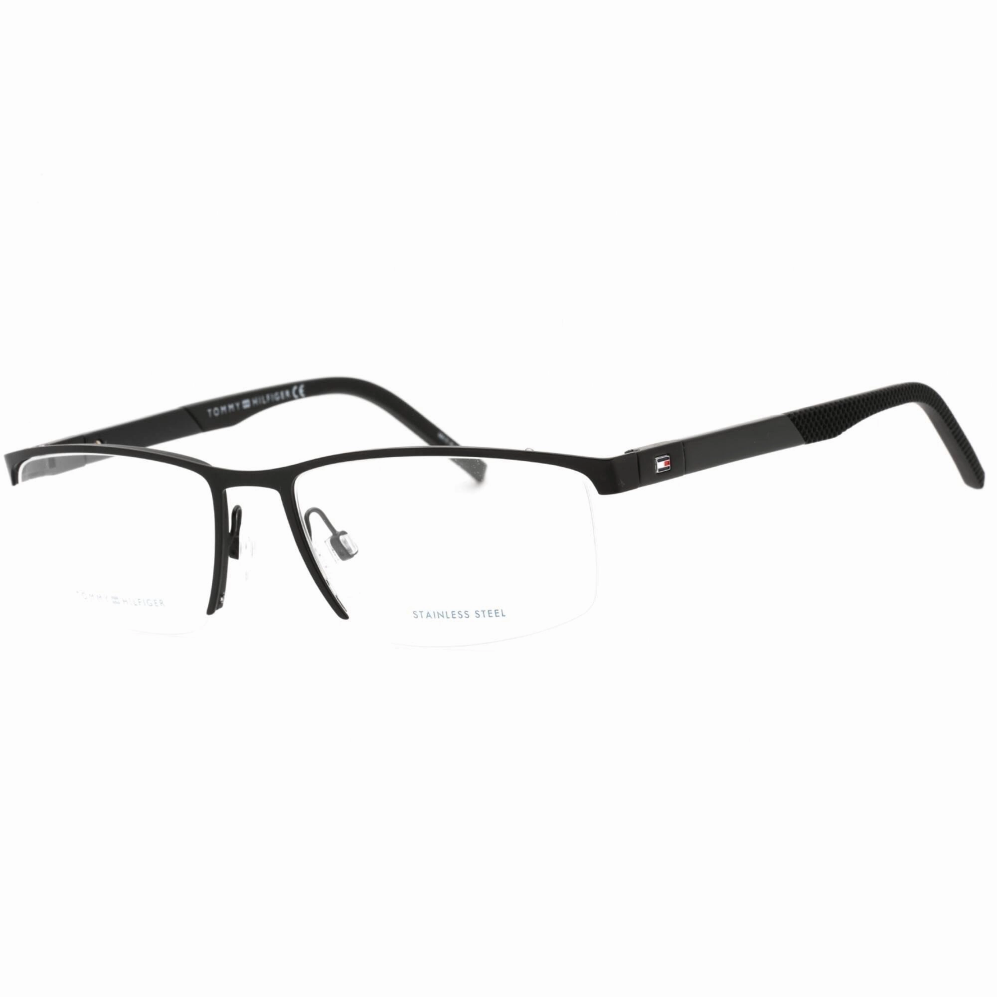 Tommy Hilfiger Men's Eyeglasses - Matte Black Rectangular Frame | TH 1640 0003 00