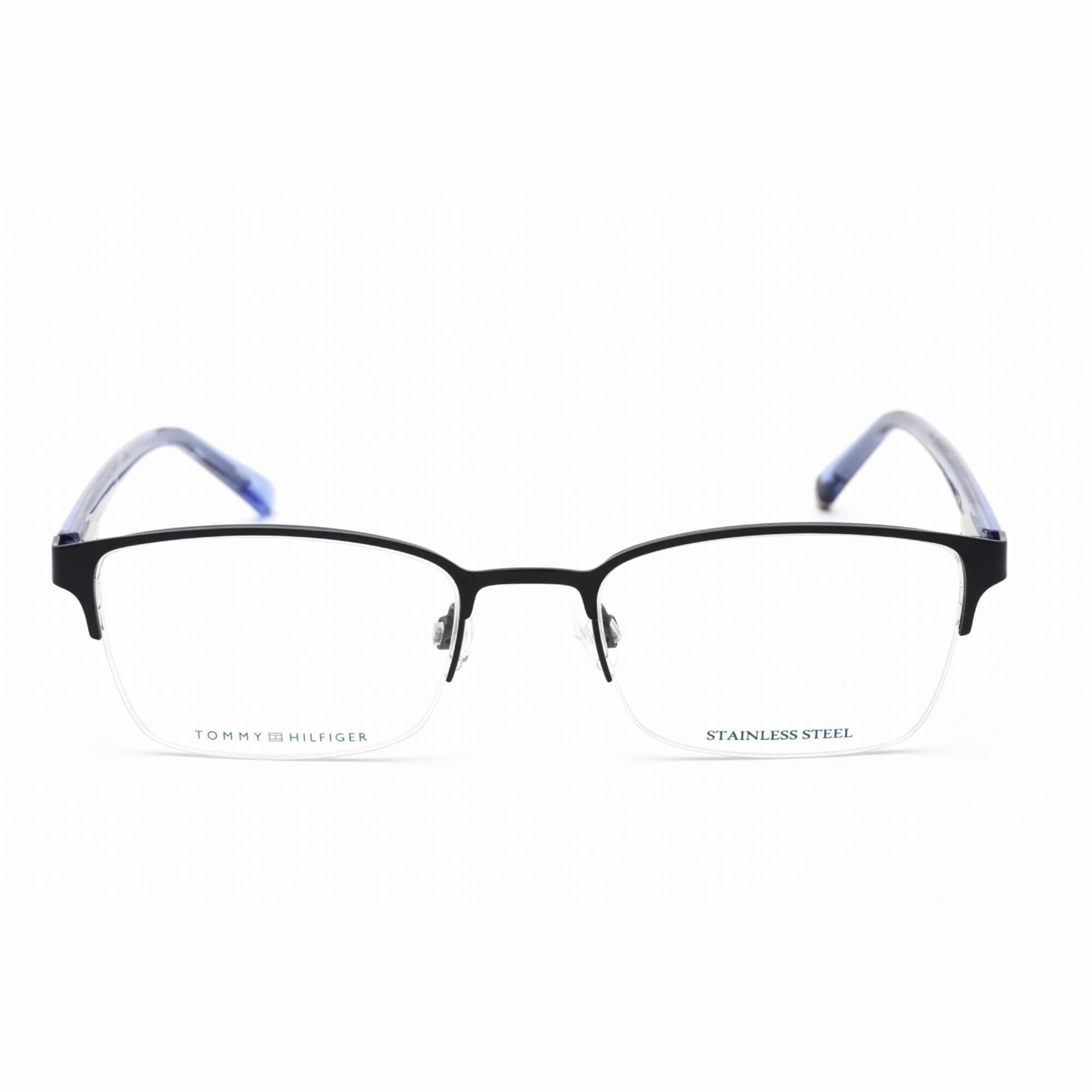 Tommy Hilfiger Men's Eyeglasses - Matte Blue Half Rim Rectangular | TH1748 0FLL 00