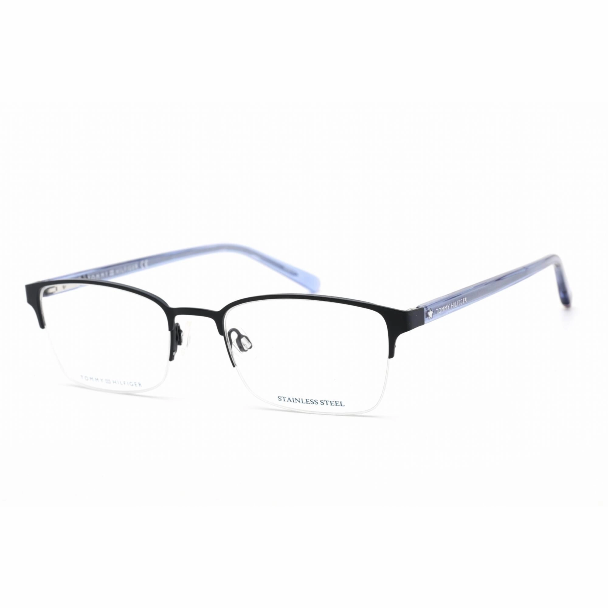 Tommy Hilfiger Men's Eyeglasses - Matte Blue Half Rim Rectangular | TH1748 0FLL 00