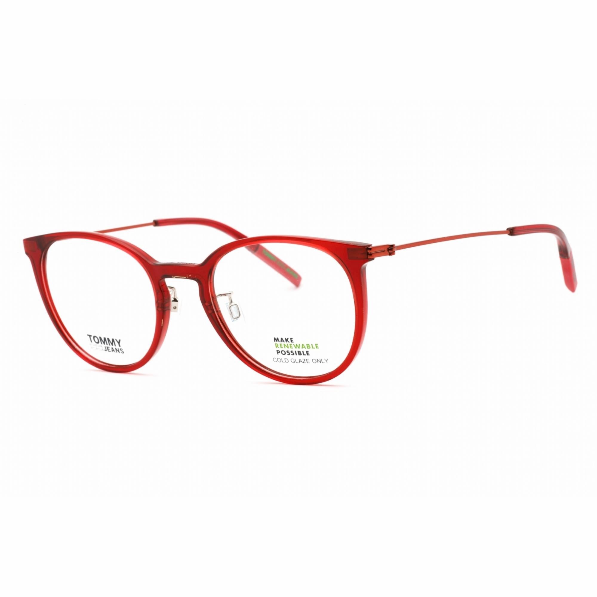 Tommy Hilfiger Men's Eyeglasses - Red Plastic Cat Eye Full Rim Frame | TJ 0051 0C9A 00