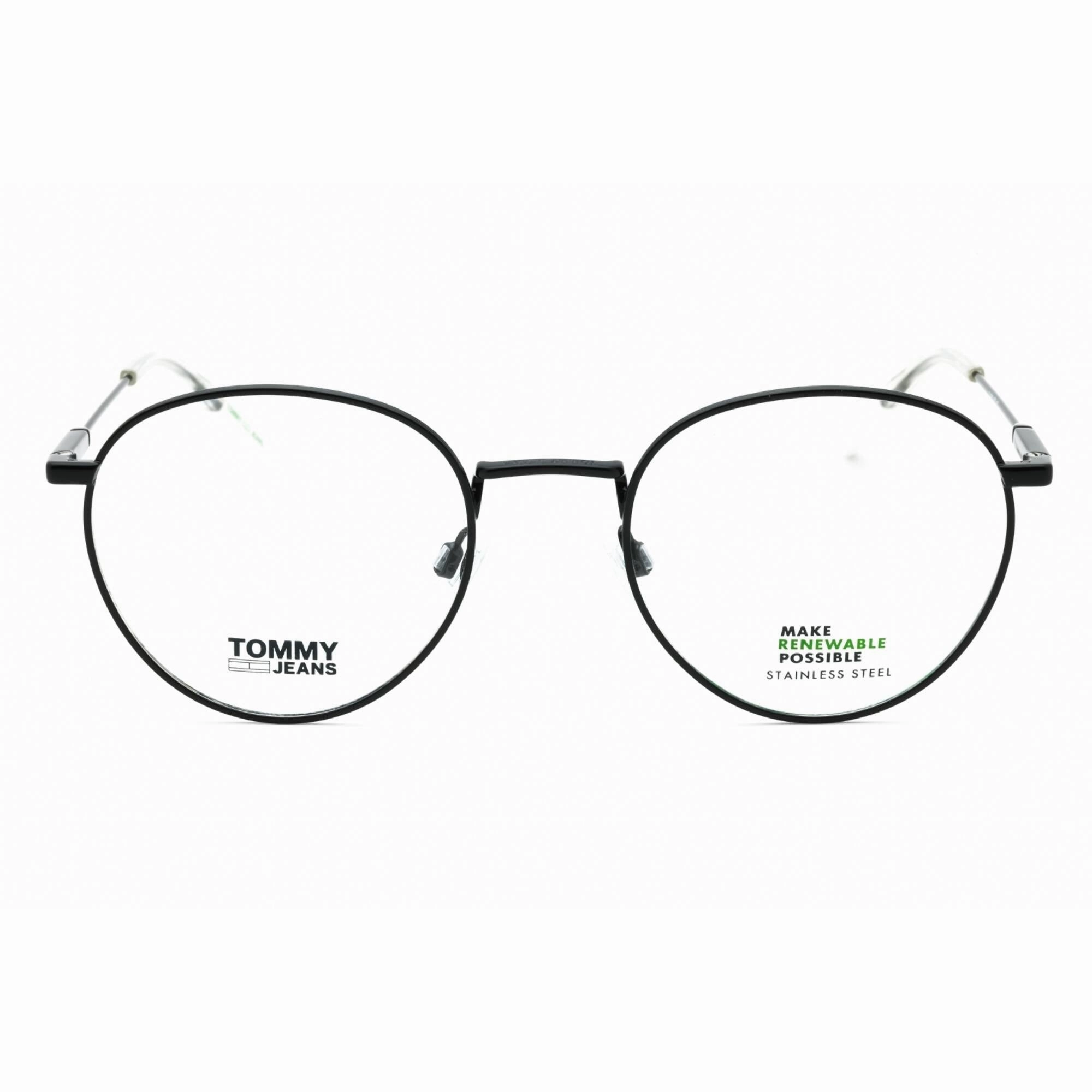 Tommy Hilfiger Unisex Eyeglasses - Black Metal Round Full Rim Frame | TJ 0089 0807 00