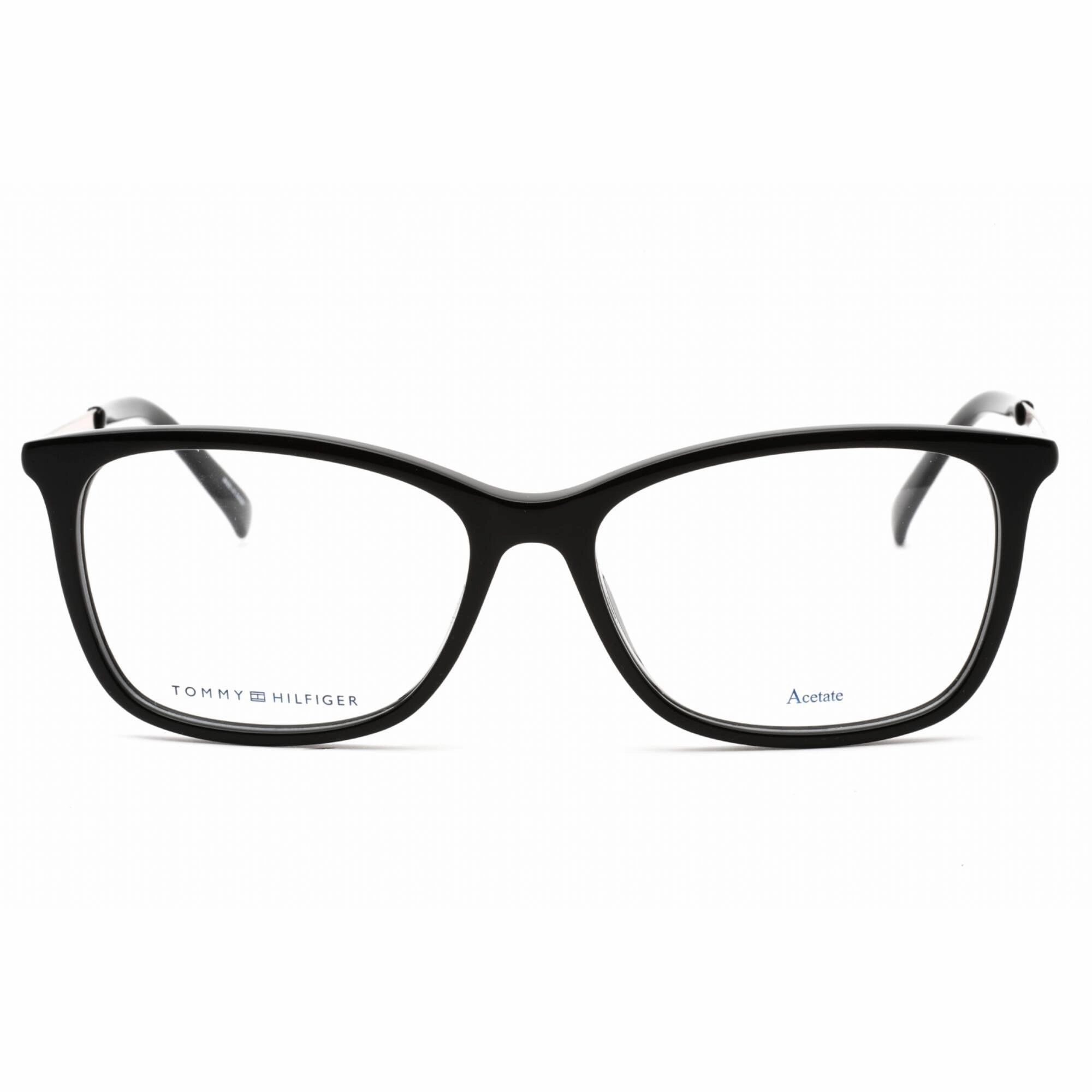 Tommy Hilfiger Women's Eyeglasses - Black Full Rim Cat Eye Frame | Th 1589 0807 00