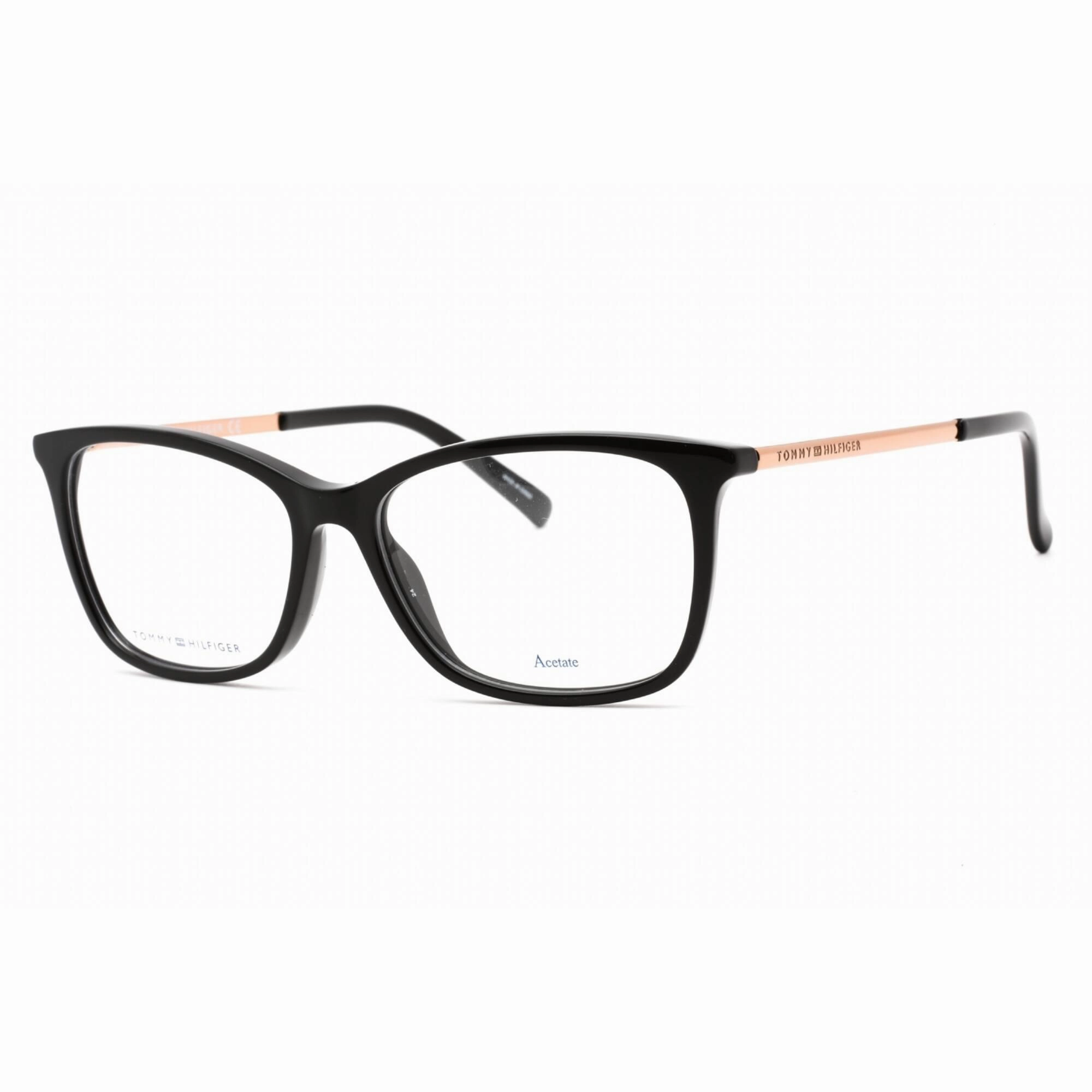 Tommy Hilfiger Women's Eyeglasses - Black Full Rim Cat Eye Frame | Th 1589 0807 00