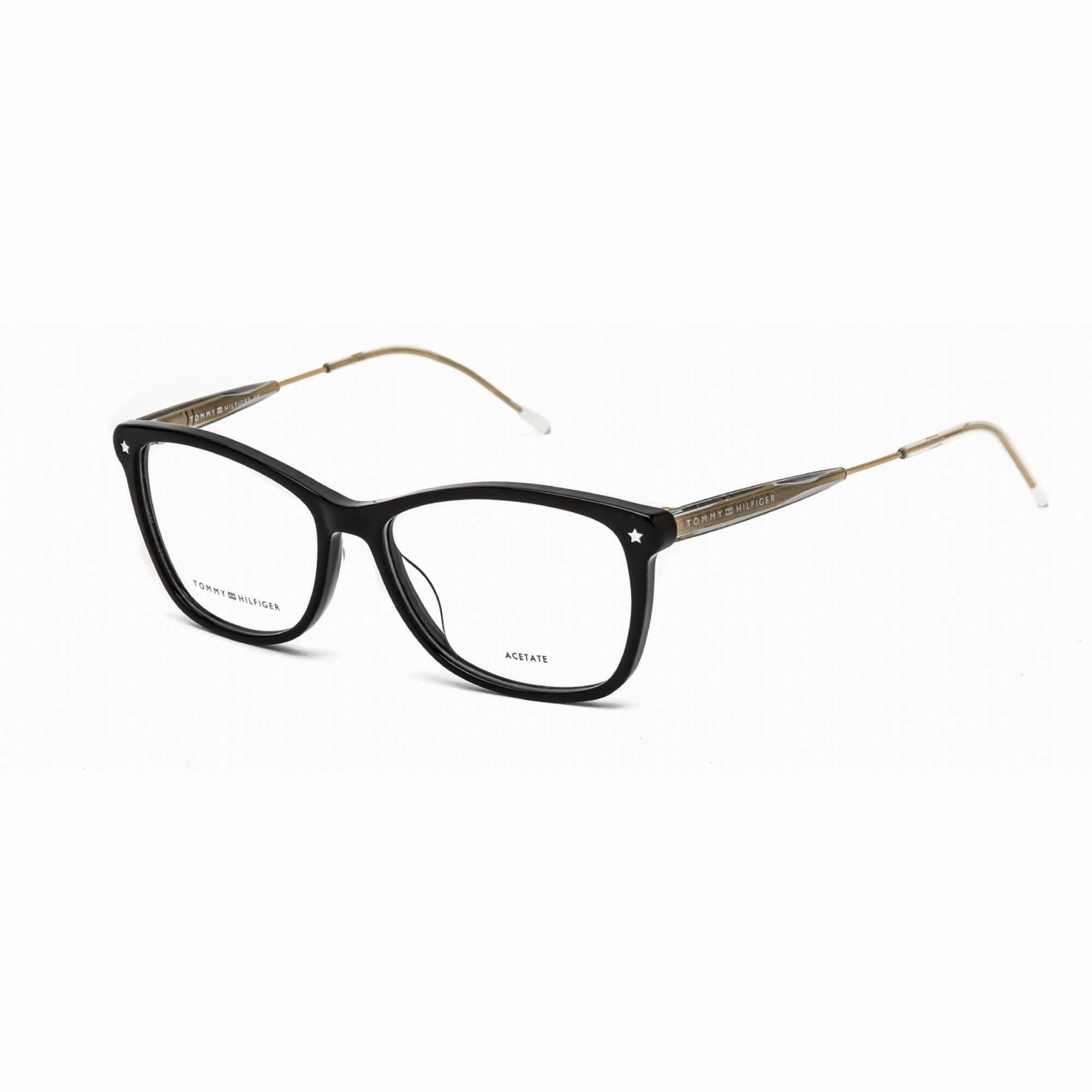 Tommy Hilfiger Women's Eyeglasses - Black Full Rim Rectangular Frame | TH 1633 0807 00