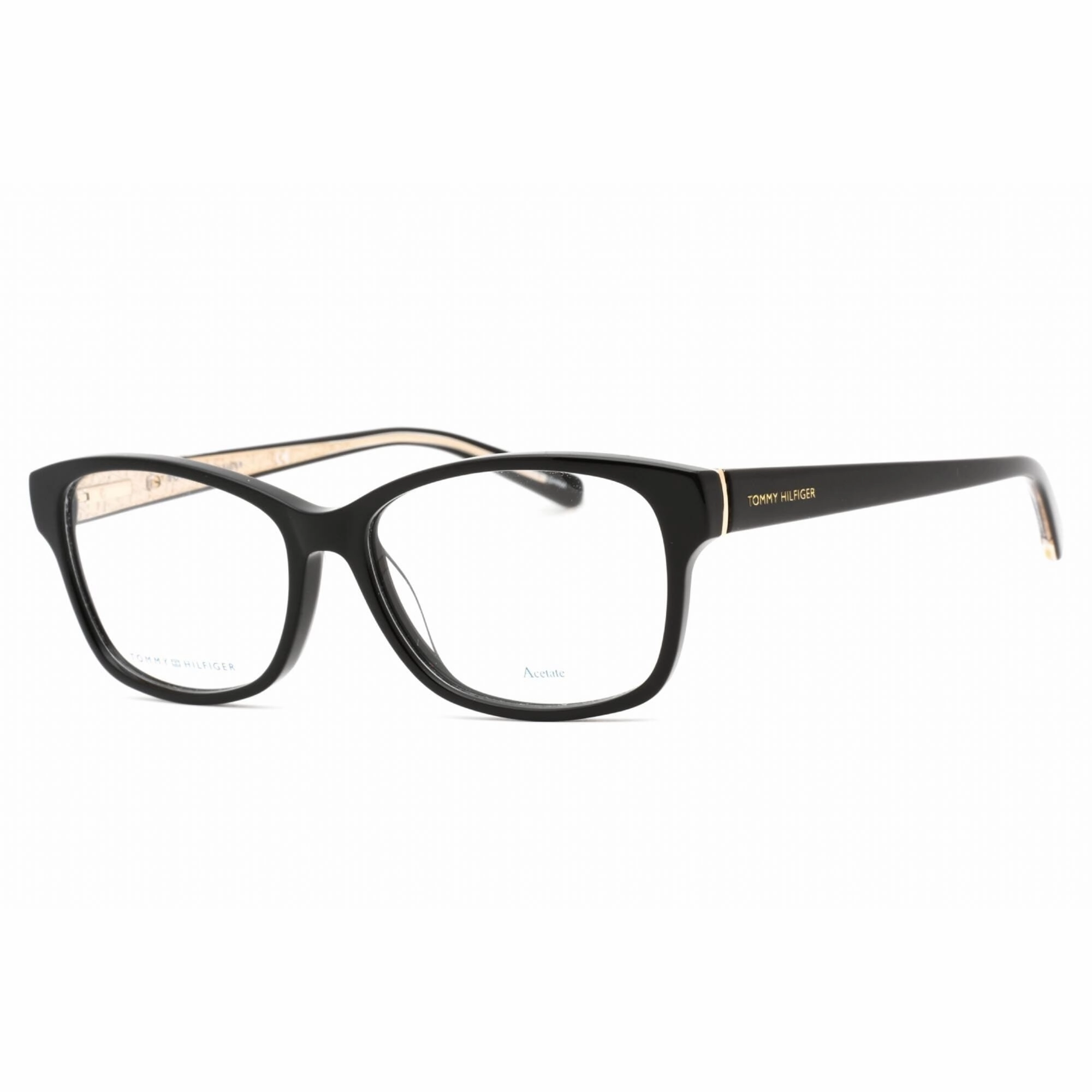 Tommy Hilfiger Women's Eyeglasses - Black Gold Rectangular Frame | TH 1779 0807 00