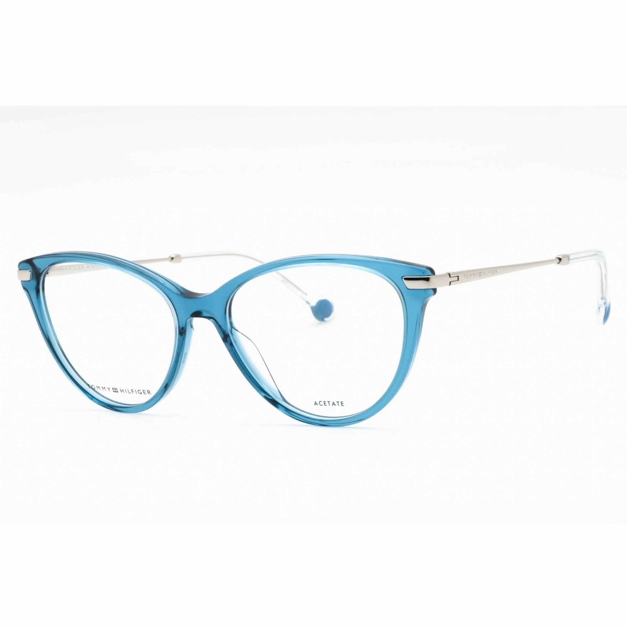 Tommy Hilfiger Women's Eyeglasses - Blue Plastic Cat Eye Full Rim | TH 1882 0PJP 00