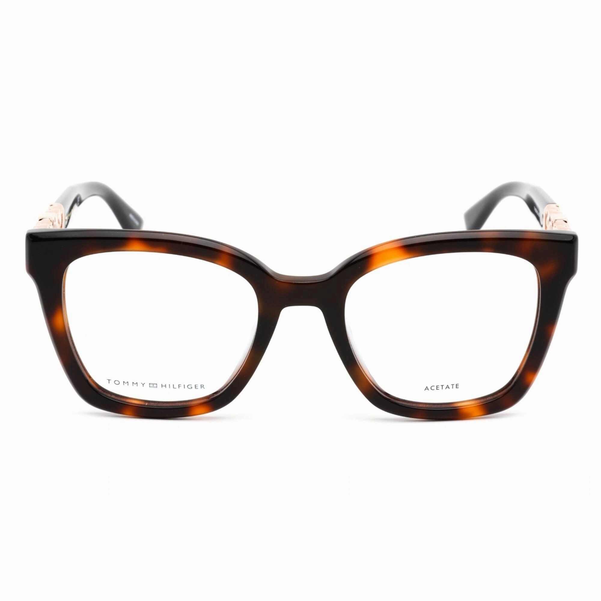 Tommy Hilfiger Women's Eyeglasses - Cat Eye Havana Plastic Frame | TH 1906 005L 00