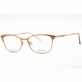 Tommy Hilfiger Women's Eyeglasses - Gold Copper Metal Rectangular | TH 1958 0DDB 00