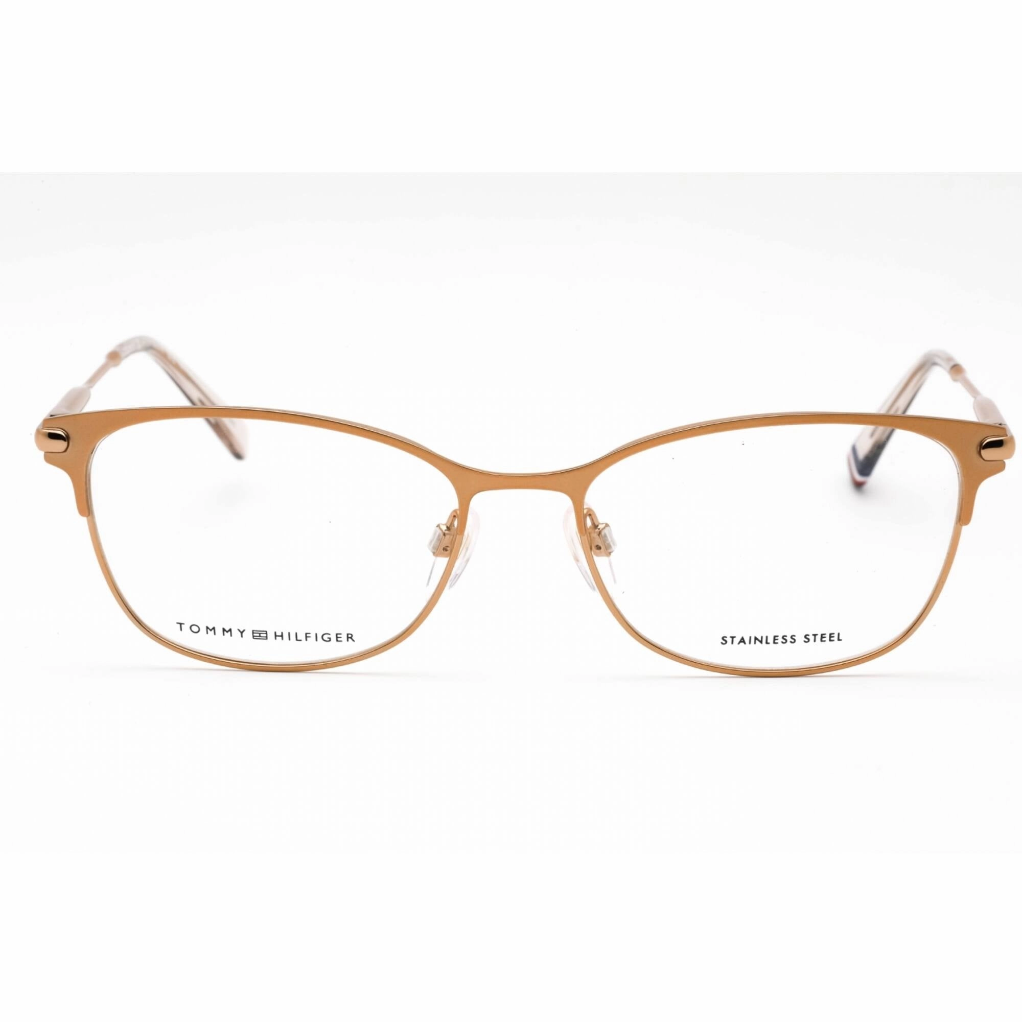 Tommy Hilfiger Women's Eyeglasses - Gold Copper Metal Rectangular | TH 1958 0DDB 00