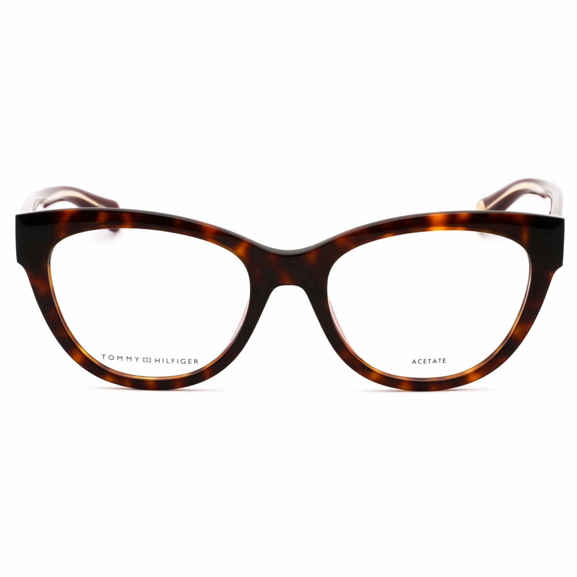 Tommy Hilfiger Women's Eyeglasses - Havana Cat Eye Full Rim Frame | TH 1863 0086 00