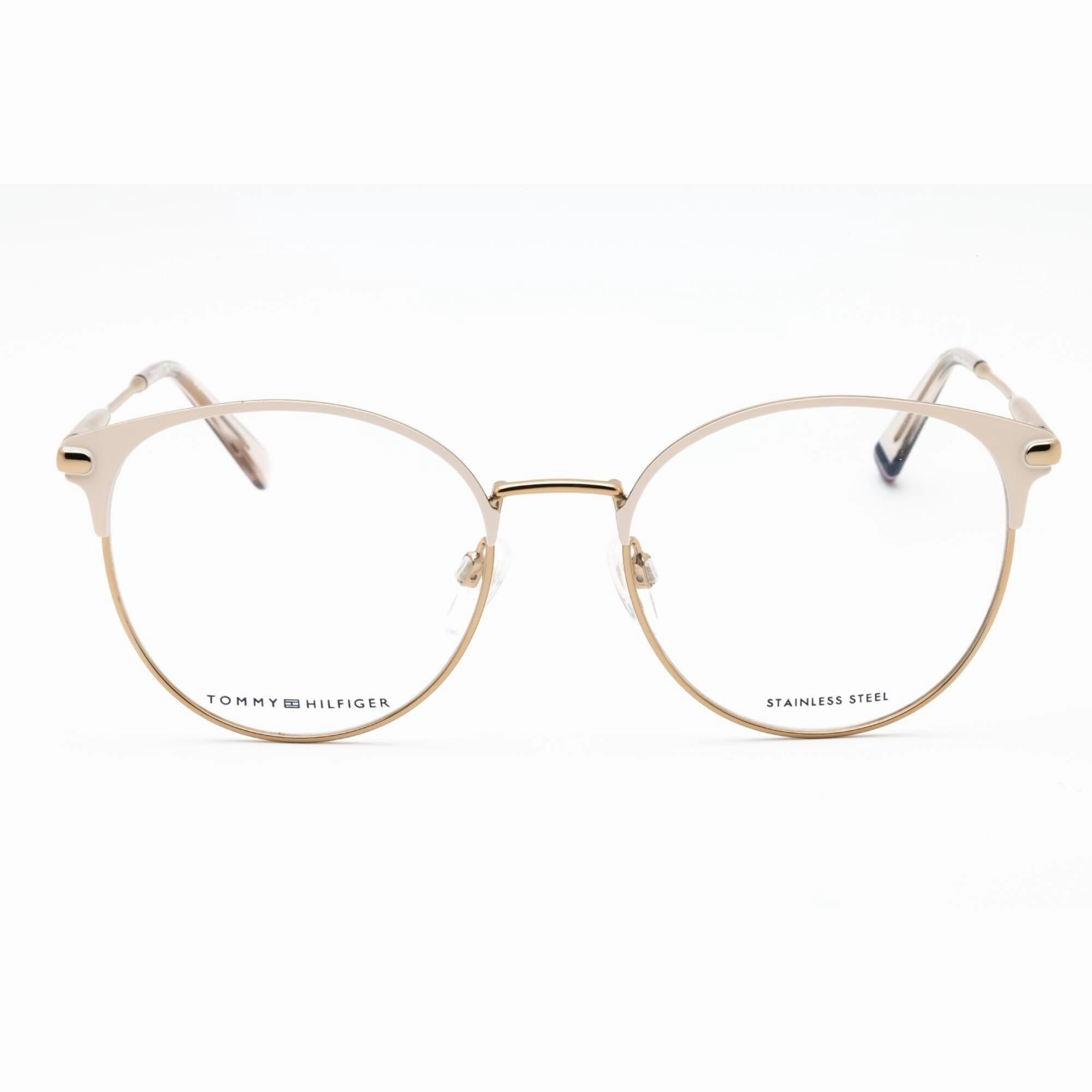 Tommy Hilfiger Women's Eyeglasses - Ivory Gold Metal Round Frame | TH 1959 025A 00