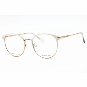 Tommy Hilfiger Women's Eyeglasses - Ivory Gold Metal Round Frame | TH 1959 025A 00