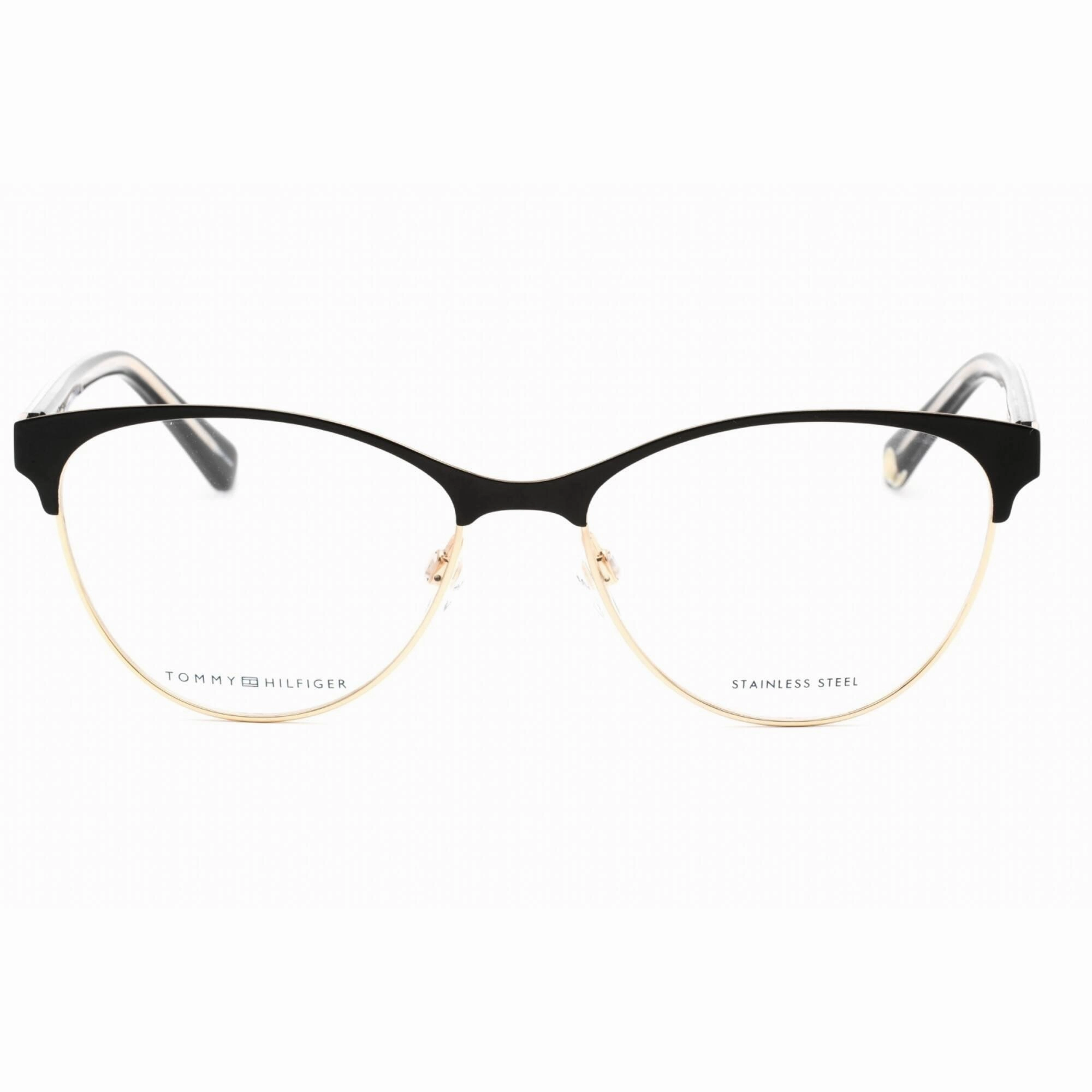 Tommy Hilfiger Women's Eyeglasses - Matte Black Gold Metal Frame | TH 1886 0I46 00