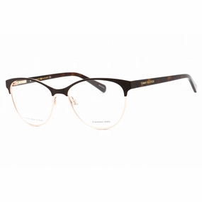 Tommy Hilfiger Women's Eyeglasses - Matte Brown Gold Full Rim Frame | TH 1886 0UFM 00