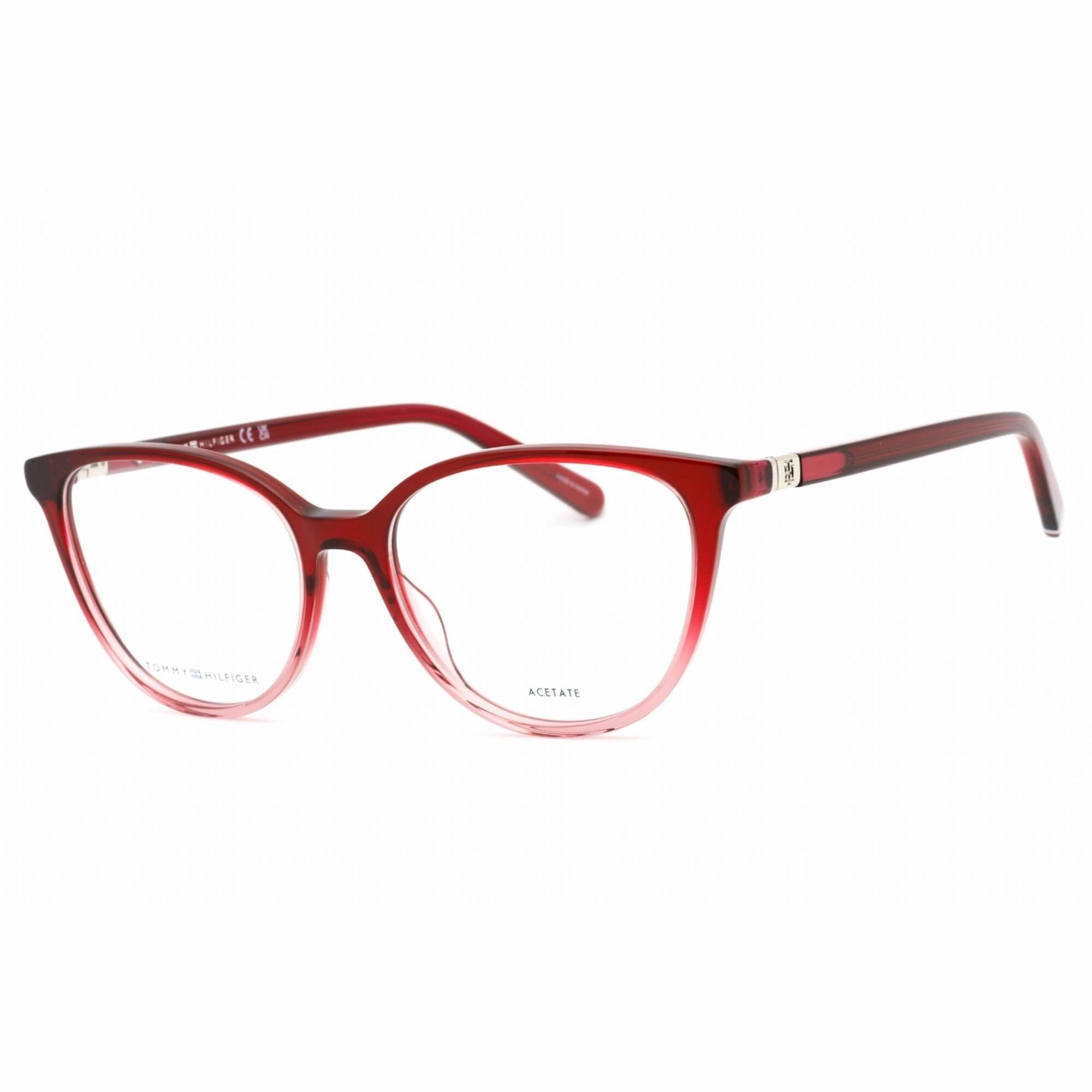 Tommy Hilfiger Women's Eyeglasses - Red Plastic Full Rim Cat Eye | TH 1964 0C9A 00