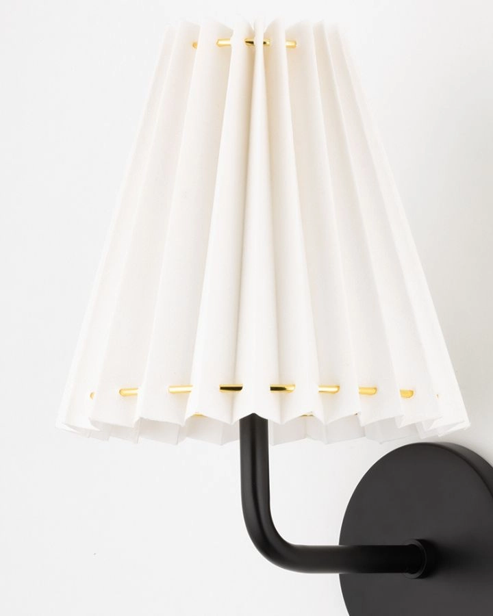 Transitional Pleated Wall Light