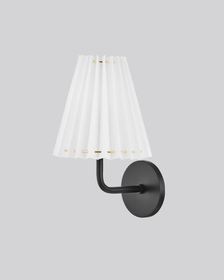 Transitional Pleated Wall Light