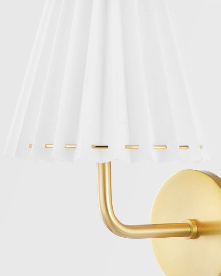 Transitional Pleated Wall Light