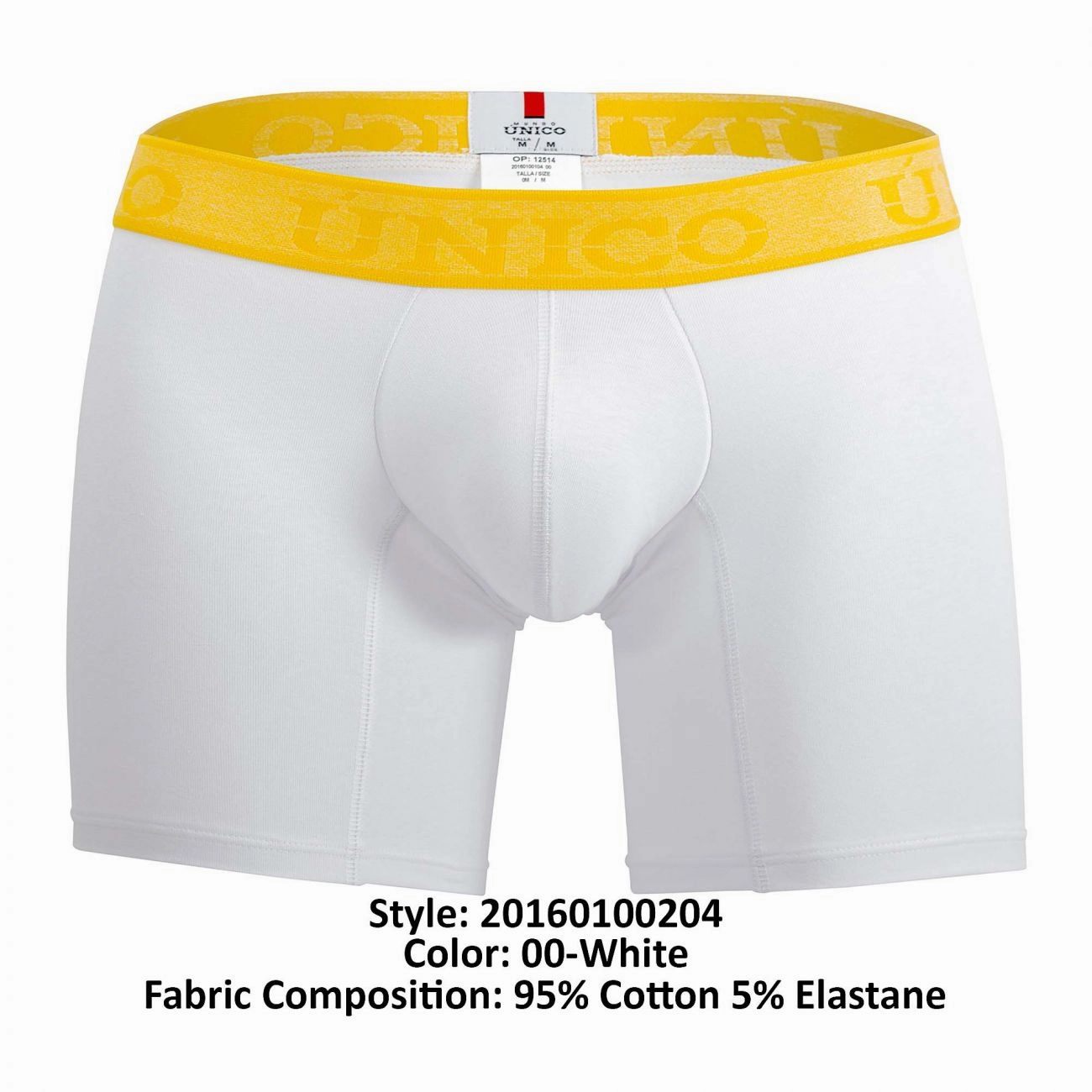 Unico 20160100204 Joyful Boxer Briefs Color 00-White