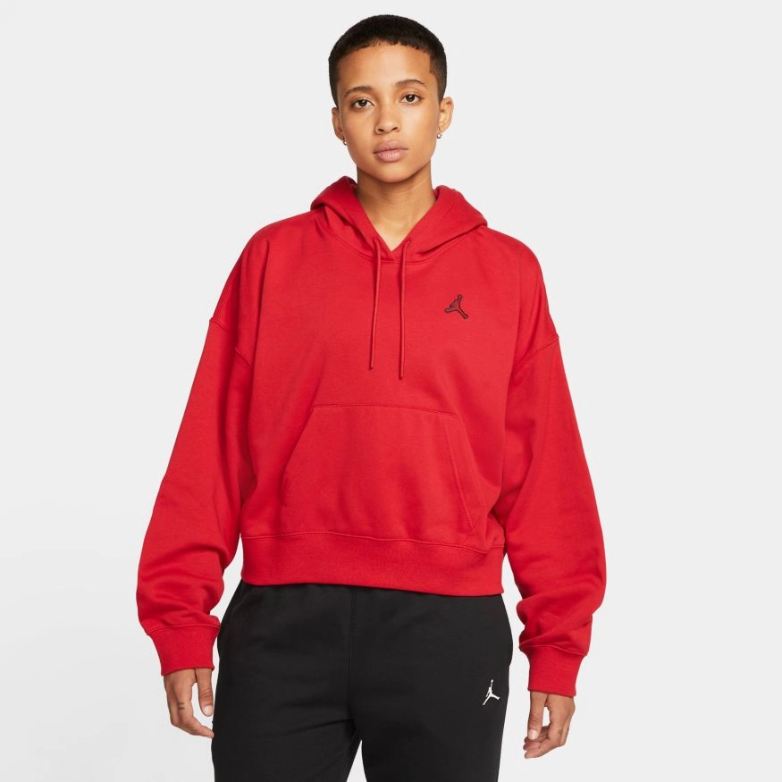 W JORDAN ESSENTIAL FLEECE HOODIE GYM RED