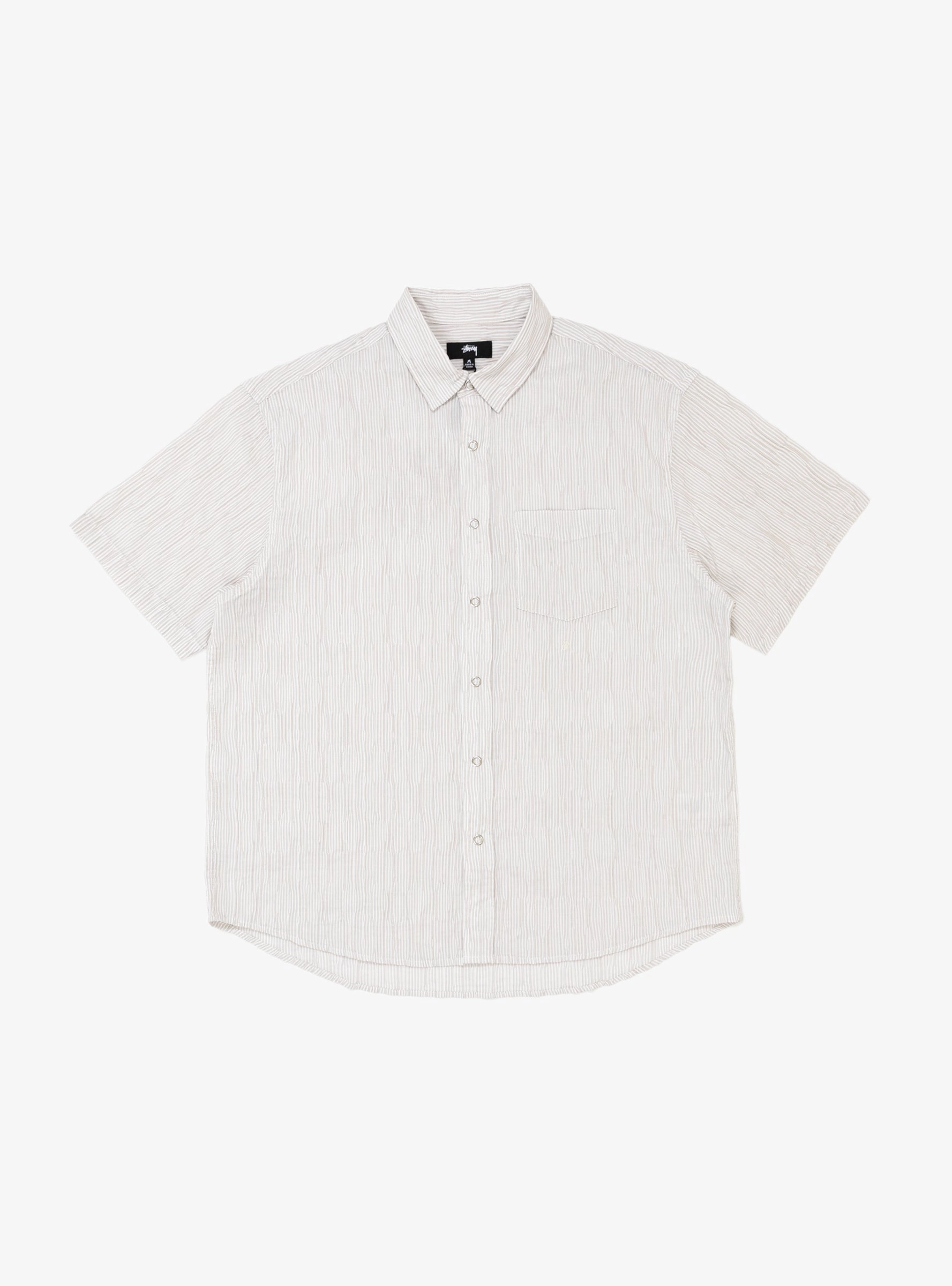 Wavy Striped Shirt Natural