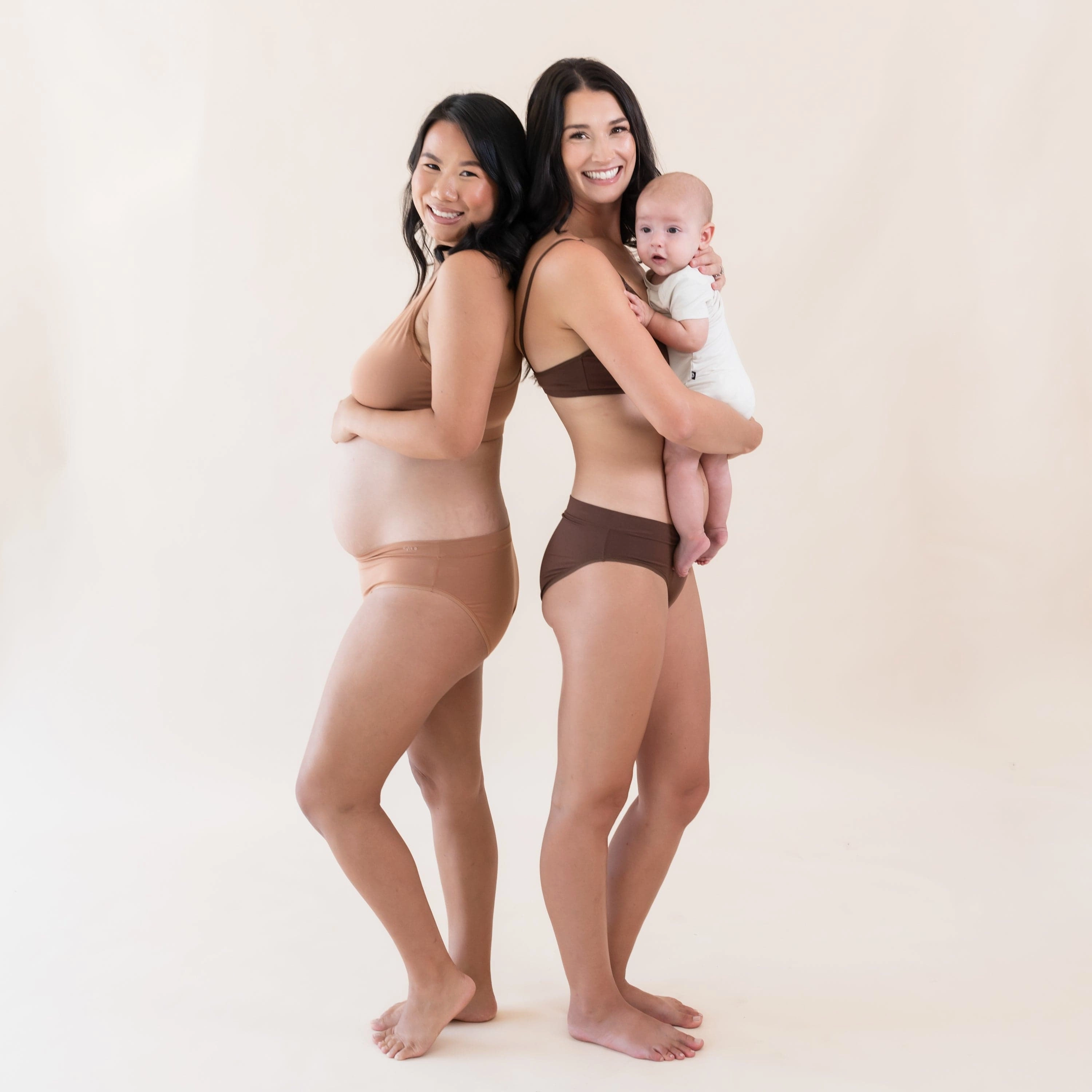 Women's Midi Brief in Latte