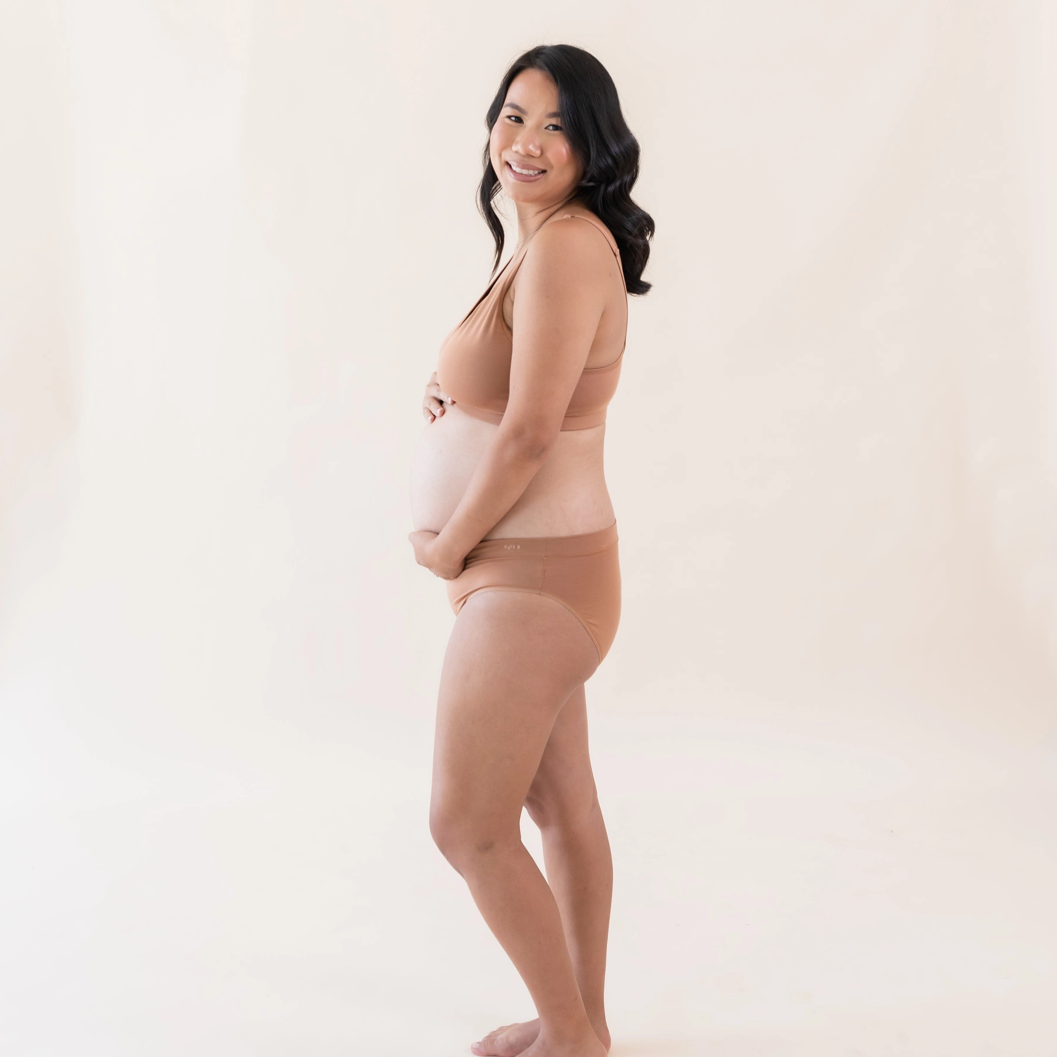 Women's Midi Brief in Latte