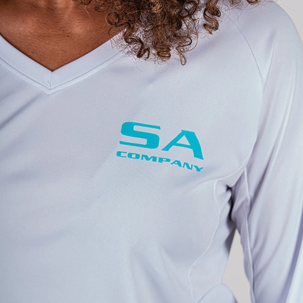 Women's Performance Long Sleeve Shirt | White | Watercolor