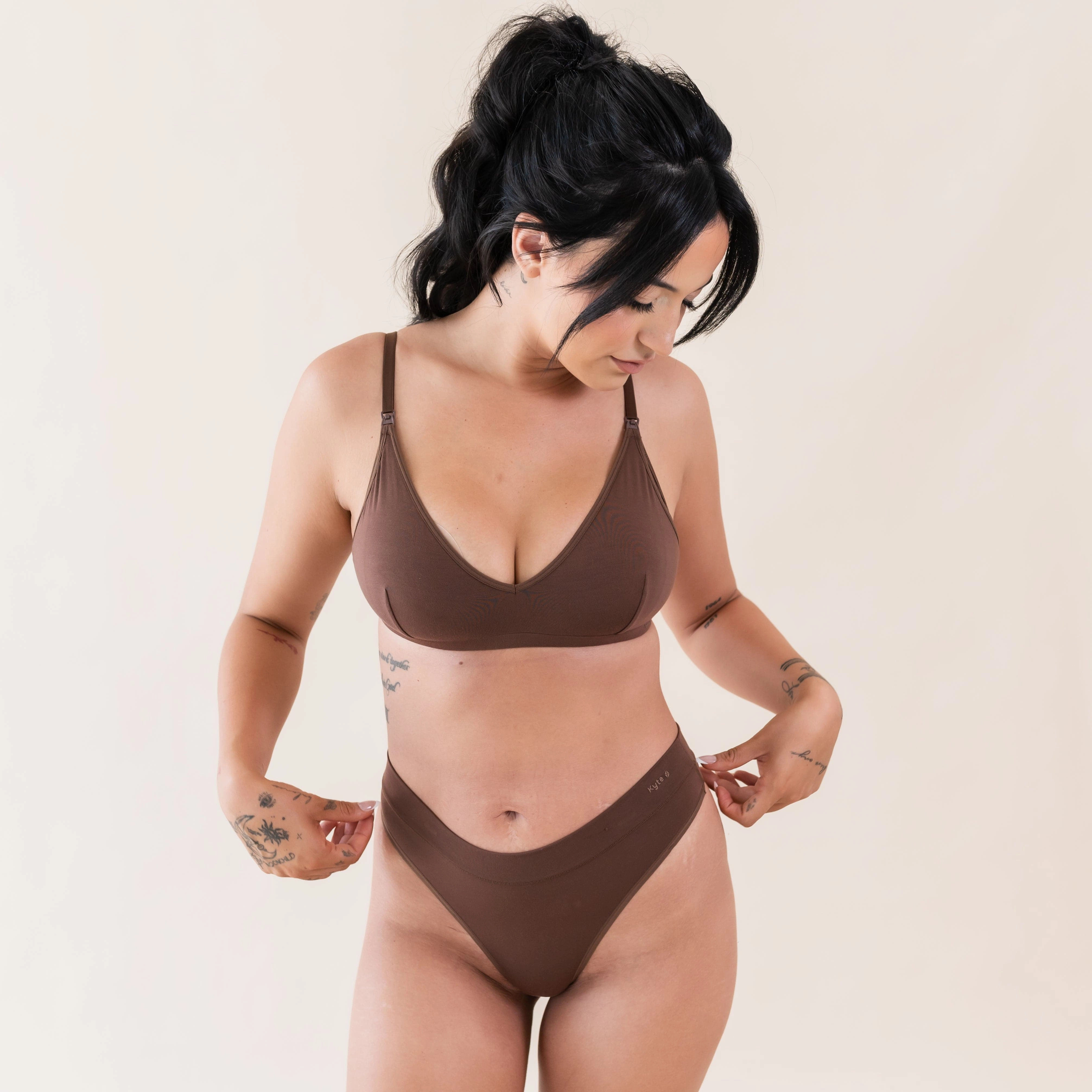 Women's Thong in Toffee
